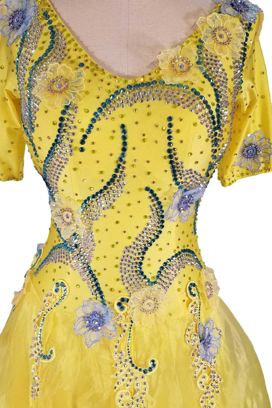Cashay designer Latin dress | Livia Front Detail