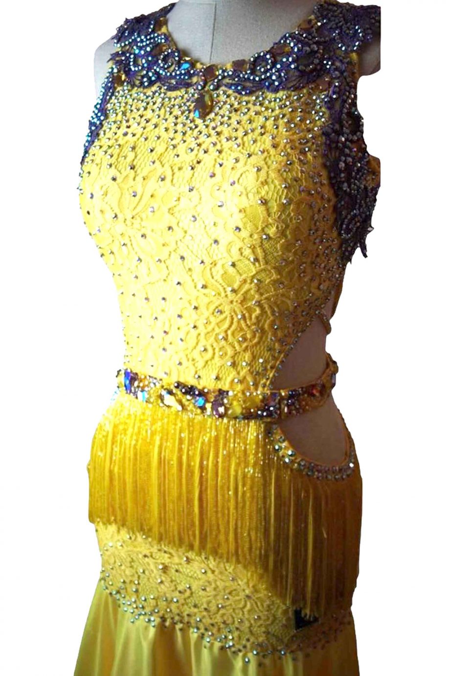Cashay designer Latin dress | Ondine Front Detail