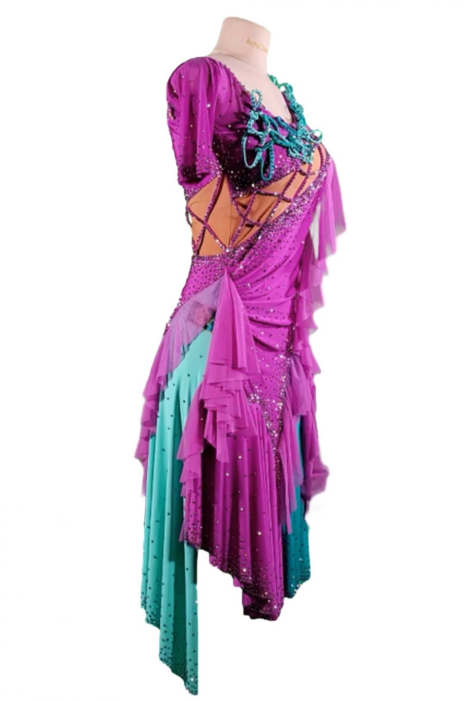 Cashay designer Latin dress | Bonel Side